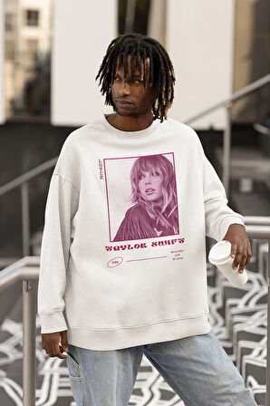 1989 Taylor Swift Baskılı Unisex Oversize Şarkıcı Sweatshirt