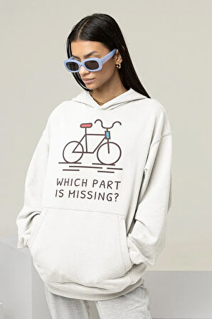 Which Part Is Missing ? Yazılı Unisex Oversize Hoodie