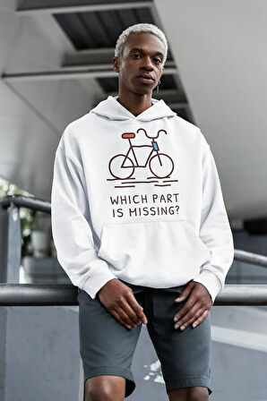 Which Part Is Missing ? Yazılı Unisex Oversize Hoodie