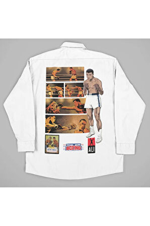 Muhammed Alii Clay Baskılı Unisex Efsane Boksör Gömlek