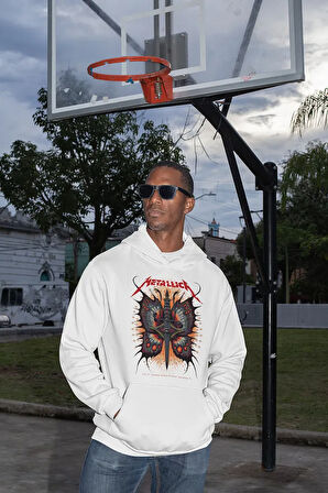 Tasarım Rock Metal Müzik Grubu Baskılı Unisex Oversize Metallica Hoodie