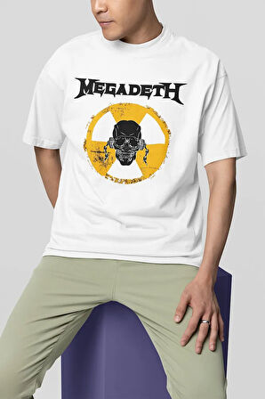 Megadeth Baskılı Unisex Oversize Müzik Grubu Tişört