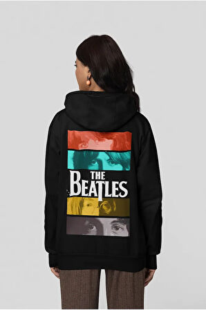 The Beatles Baskılı Unisex Oversize Müzik Grubu Hoodie