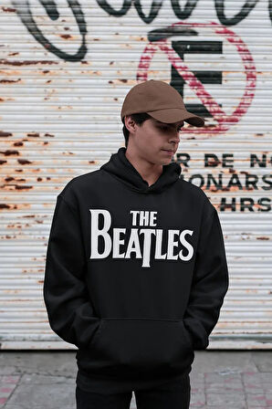 The Beatles Baskılı Unisex Oversize Müzik Grubu Hoodie