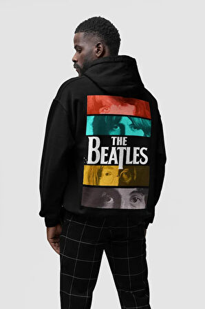 The Beatles Baskılı Unisex Oversize Müzik Grubu Hoodie