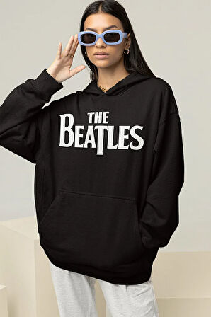 The Beatles Baskılı Unisex Oversize Müzik Grubu Hoodie