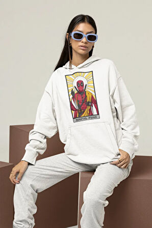 Deadpool Marvel Jesus Baskılı Unisex Oversize Hoodie