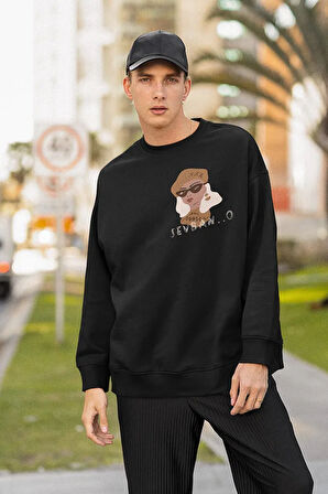 Özel Tasarım Baskılı Unisex Oversize Sweatshirt
