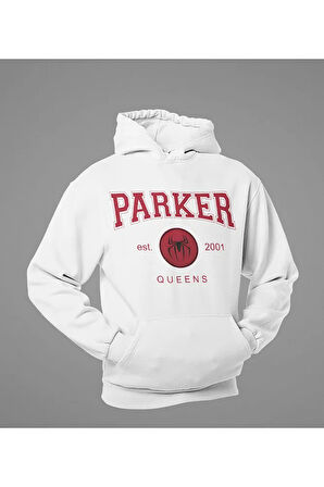 Parker Queens 2001 Baskılı Unisex Oversize Örümcek Adam Hoodie