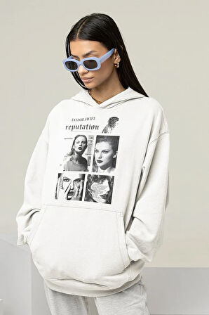 Taylor Swift Reputation Yazılı Unisex Oversize Şarkıcı Hoodie