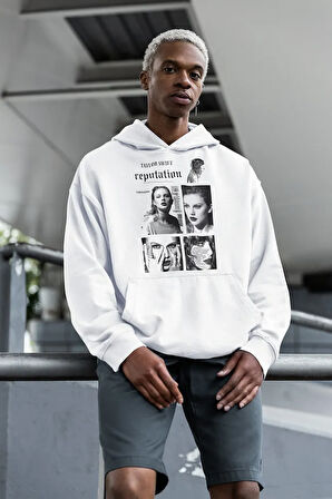 Taylor Swift Reputation Yazılı Unisex Oversize Şarkıcı Hoodie