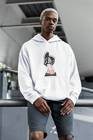 Tasarım Baskılı Unisex Oversize Hoodie