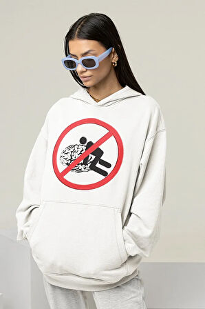 Komik Baskılı Tasarım Unisex Oversize Hoodie