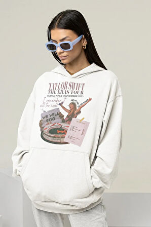 Taylor Swift Eras Tour Baskılı Unisex Oversize Şarkıcı Hoodie