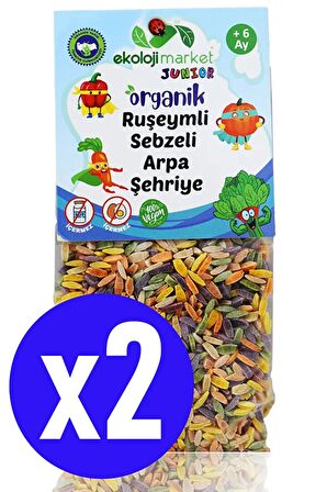 Organik Ruşeymli Sebzeli Bebek Makarnası Arpa Şehriye 250 Gr (2 Adet) (Süt Ve Yumurta İçermez)