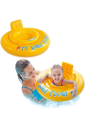 Intex My Baby Float Oturaklı Bebek Flatörü 70 Cm Çocuk Havuz Ve Deniz Simidi (6-12 AY) M-56585