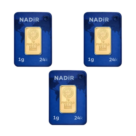1 gr 24 Ayar Nadir Gram Altın 3'lü