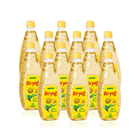 Biryağ Ayçiçek Yağı 500 ml Pet Ambalaj (12'li  Paket)
