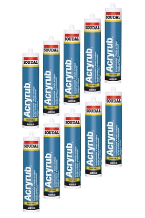 10 Adet Soudal Siyah Mastik Silikonize 500 Gr