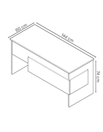 Karen Çalışma Ofis Masası | Beyaz - Beyaz