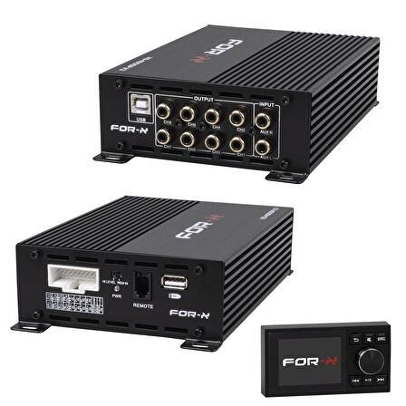 FOR-X XQ-48DSPV3 İşlemci 4 Kanal 4X70W Amfi Bluetooth Uzaktan Kumanda