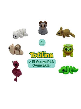 7'li set (koç Fare Aslan Timsah Flamingo Salyangoz Ayı…)