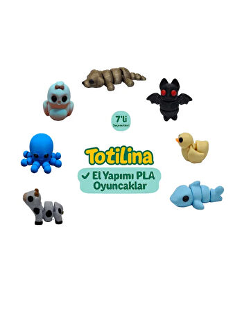 7'li set (Köpek Yarasa Ördek Yunus İnek Ahtapot Kuş…)