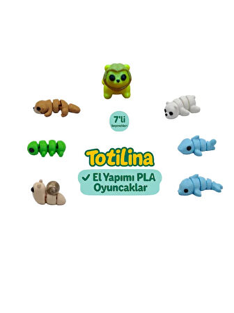 7'li set (Aslan Ayı Köpek balığı Yunus Salyangoz Tırtıl Su samuru…)