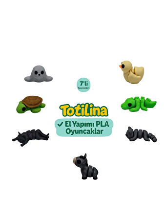 7'li set (Ördek Timsah Kedi Eşek Kedi Kaplumbağa Fok…)