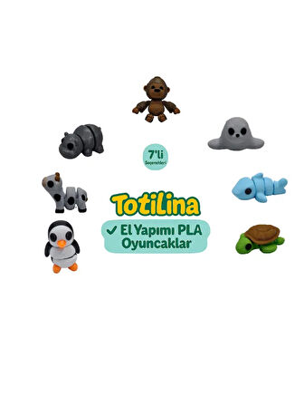 7'li set (goril fok köpek balığı kaplumbağa penguen inek hipopotam…)
