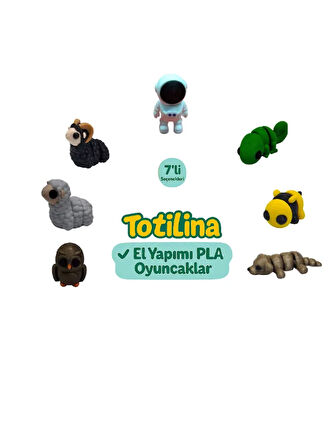 7'li set (astronot bukalemun arı köpek baykuş koyun koç…)
