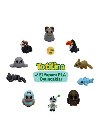 10'lu set (koç tukan kuşu fare köpek balığı baykuş voodoo kuş…)
