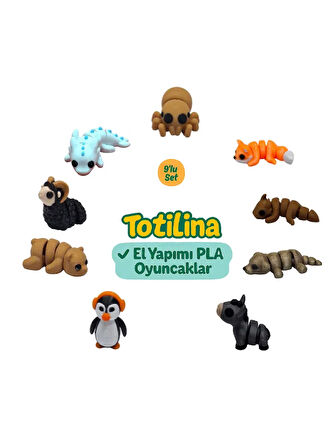 10'lu set (örümcek tilki ejderha köpek eşek penguen ayı koç…)