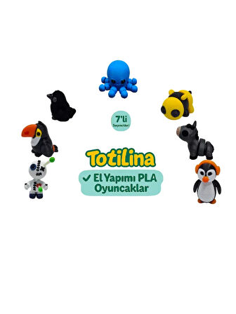 7'li set (ahtapot arı eşek penguen voodoo tukan kuşu karga…)