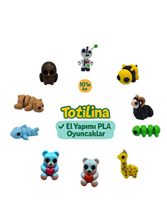 10'lu set (voodoo arı koç tırtıl zürafa ayı köpek balığı ayı…)