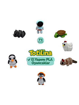 7'li set (astronot kaplumbağa tavuk su samuru penguen gergedan…)