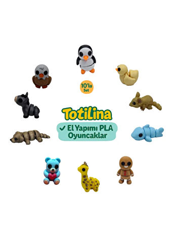 10'lu set (penguen ördek fare köpek balığı kurabiye adam…)