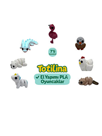 7'li set (flamingo kartal tavuk su samuru unicorn ayı aksolotl…)