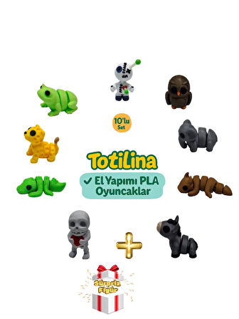 10'lu set (voodoo baykuş fil ejderha eşek iskelet timsah puma…)
