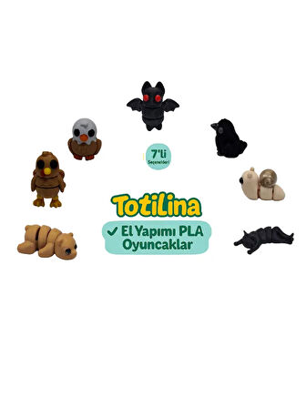 7'li set (yarasa karga salyangoz kedi ayı hindi kartal…)