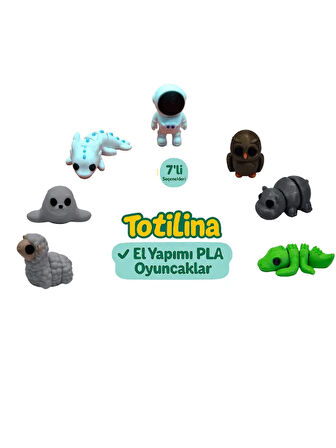 7'Li set (astronot baykuş hipopotam timsah koyun fok aksolotl…)
