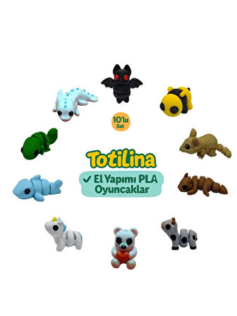 10'lu set (yarasa arı fare ejderha inek ayı unicorn köpek balığı…)