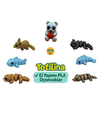 7'li set (ayı kedi yunus köpek su samuru köpek balığı fare…)