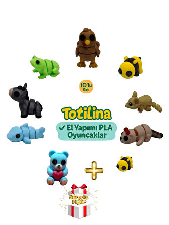 10'lu set (hindi arı fare su samuru ayı köpek balığı eşek kurbağa…)