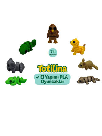 7'li set (hindi puma fare köpek timsah fil bukalemun…)