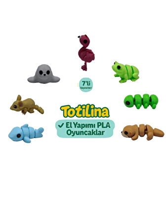 7'li set (flamingo kurbağa tırtıl su samuru köpek balığı fare fok…)