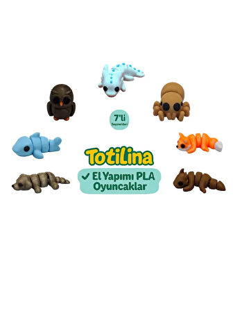 7'li set (aksolotl örümcek tilki ejderha köpek köpek balığı baykuş…)