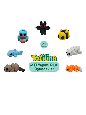 7'li set (yarasa arı ayı tilki su samuru köpek balığı kuş…)