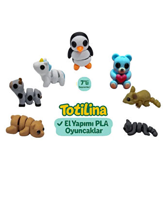7'li set (penguen ayı fare kedi ayı inek unicorn…)