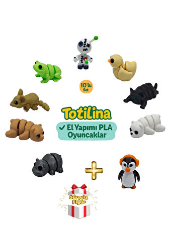 10'lu set (voodoo ördek kedi ayı penguen hipopotam fare kurbağa…)